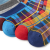 Customized Bamboo Business Man Socks Wholesale Happy Color Geometric 100 Bamboo Dress Crew Socks for Men