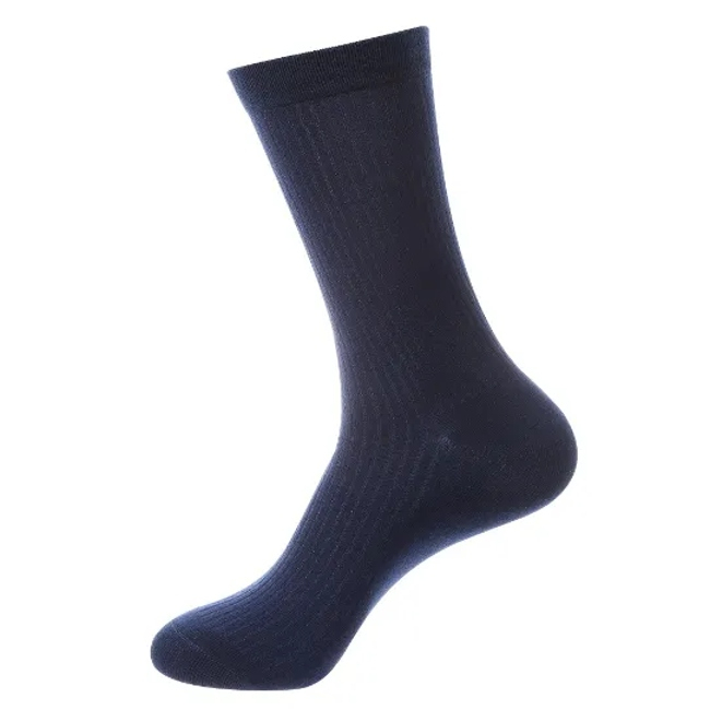 Custom Wholesale High Quality Solid Color Fashion Mens Cotton Business Crew Socks