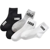 Wholesales Men Business Dress Sports Solid Custom Design Ankle Packaging Black White Socks