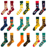 Creative Lovers Model Ab Asymmetric Tide Socks Fashion Personalized Trend Cartoon Jacquard Long Cotton Socks