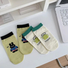 Socks Women′s Straight Board Short Socks Summer Thin Japanese Sweet College Style Green Black Rabbit Flower Cotton Socks