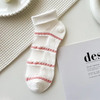 Spring and Summer New Socks Women′s Short Socks Japanese College Style Pink Tieka Socks Glass Silk Invisible Shallow Mouth Socks