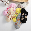 Cartoon Bear Boat Socks Women Japanese Sweet Style Short Socks Summer Thin Breathable Non-Drop Heel Shallow Socks