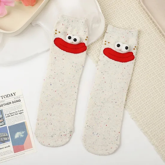 Winter Rolled Edge Short Socks Cute Socks Women Fresh Winter Wooden Ear Edge Female Socks Student Socks
