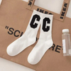 Big C Letter Medium Cotton Socks Winter Pile Socks Spring and Autumn Thin Korean Long Socks Women Socks