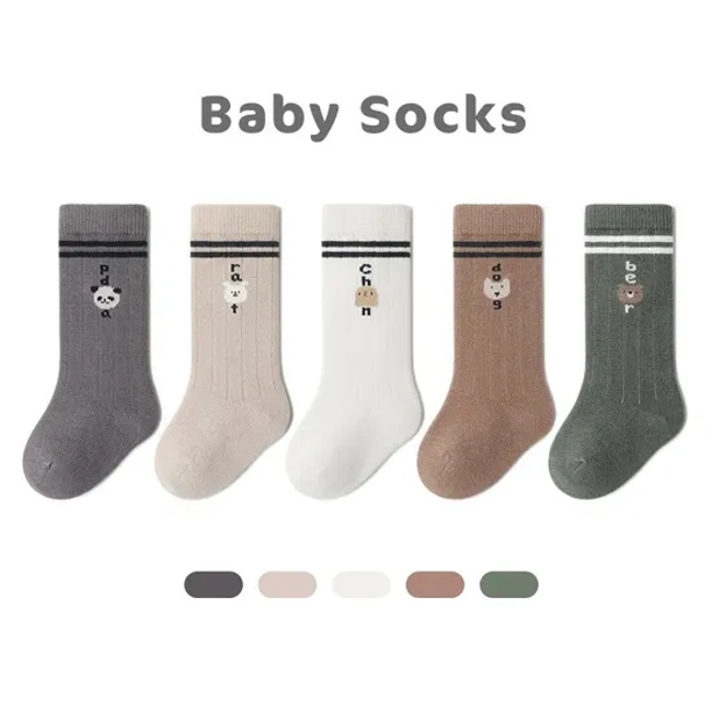 2025 Cute Style Kids Wholesale Autumn Newborn Baby Socks Boneless Tube Socks Knee Length Casual Hot Sale Knitted Warm Socks