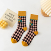 Customized Autumn New Product Creative Portrait Retro Harajuku Style Socks Children Lolita Ins Style Illustration Cute MID Cap Women′s Socks