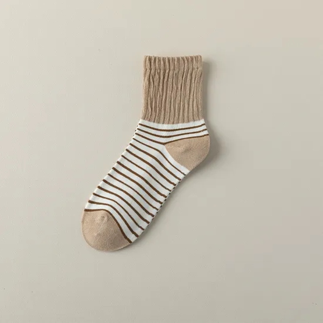 Broken Hole Socks Women Summer Thin MID-Calf Socks Beggars Street Trend White Stripe Ladies Stacked Socks