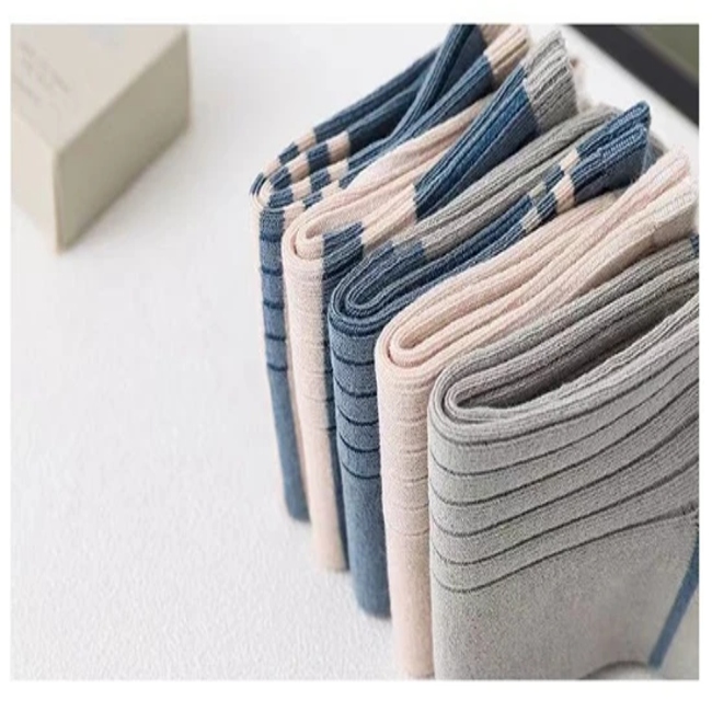 Summer Casual Business Stripes Thin Shallow Mouth Invisible Ankle Cotton Grip Socks