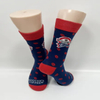 Custom Branded Paper Tag Business Mens Socks Funny Music Patterned Black Tube Socks