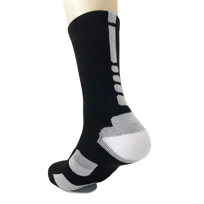 Free Sample Colorful Sports Men′s Socks Custom Logo Ribbed Cotton Socks Basketball Sports Men′s Children′s Socks