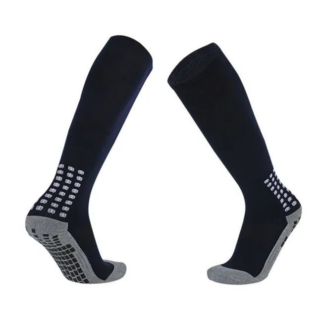 Customized Long Tube Soccer Adhesive Socks, Adult and Youth Thick Towel Bottom Knee Pads, Anti Slip and Anti Odor High Tube Socks
