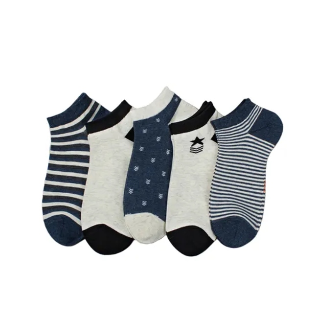 Summer Anti Bacterial Mens Colorful Marl Short Basic Casual Breathable Cool Cotton Stripe Argyle Trainer Liner Socks