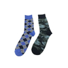 Antibacterial Soft Breathable High Elastic Cotton Colorful Camo Block Stripe Men Ankle Crew Socks