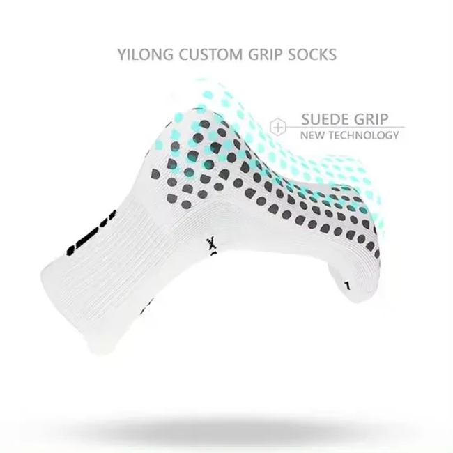 AI-MICH Anti Slip Custom Quality Crew Embroidery Print Compression Football Grip Sport Socks
