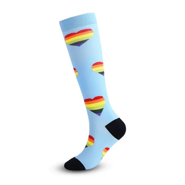 Xianghui Women Running 15-20 Mmhg Sport Knee High Custom Logo Compression Socks