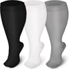 Custom Loose Solid Color Diabetic Socks Non Skid Knee Compression Socks for Women and Men