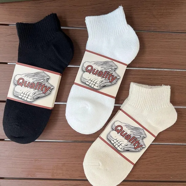 Stylish Cotton Ankle Socks with Personalized Logo Compression