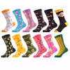 Custom Wholesale Fashion Colorful Patterns Animals Fruit Plant Cute Cool Crew Men Women Happy Socks Unisex Organic Cotton Funny Socks
