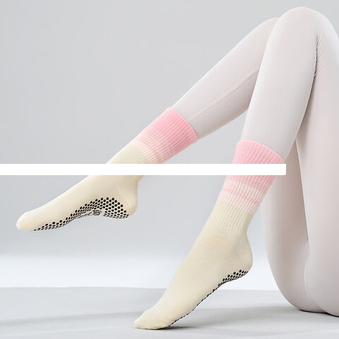 Customized Two Tone Gradient Color Middle Tube Daily Wear Crew Pink Sporty Socks