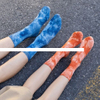 Top end Quality Hot Selling Summer Breathable Casual Tie Dye Crew Socks Unisex Size Anti odor Comfortable Sports Socks for Man