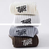 Custom Design Men s Black White Knitting Socks Three Dimensional Embroidery Letter Cute Mid Tube Winter Sports Basketball Socks