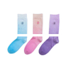 Wholesale Dip Dye Gradient Logo Embroidered Socks Women Ombre Trend Cotton Ribbed Crew Socks
