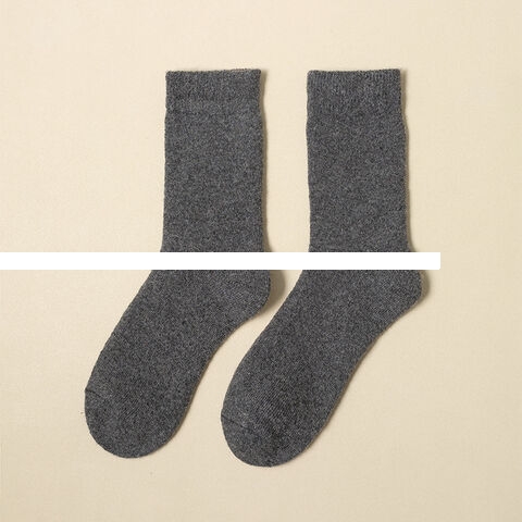 Woolen socks, thickened socks, men s mid length socks, winter warm woolen loop socks, men s and women s winter styles