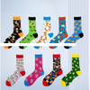 Wholesale Colorful Patterns Cute Cool Women Customizable Socks Unisex Organic Cotton Crew Socks