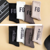 Custom Combed Cotton Crew Socks for Men Jacquard Logo on Bottom Knitted Sports Fashion Socks for Street