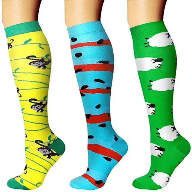 Custom Copper Antibacterial Nylon Spandex Compression Sport Socks Foot Sleeve Ankle Running Medical Compression Socks