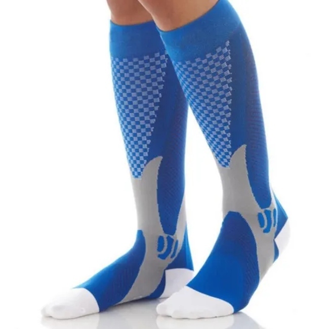 Sports Running Football Unisex Men Women Leg Support Stretch Magic Compression Socks