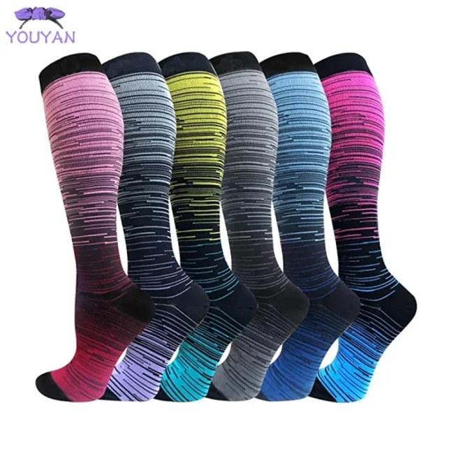 Compression Stockings Golfs Football Socks Long Tube Outdoor Sports Bright Color Medical Nursing Hiking Running Fitness Socks