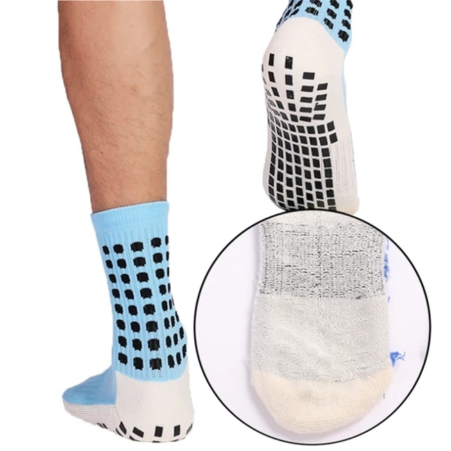 Cotton Breathable Comfort Compression Soccer Sport Anti Slip Training MID Calf Sports Socks for Men
