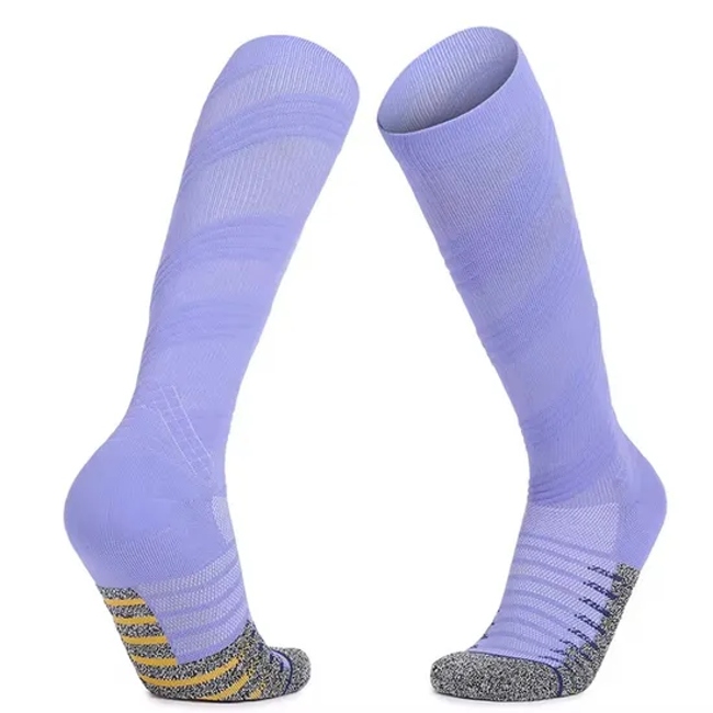 Cushion Padded Long Soccer Running Compression Socks 20-30mmhg
