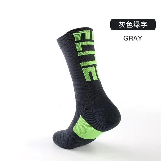 Customized MID Tube Professional Men′s Sports Round Neck Socks for Fitness, Basketball, Running, Breathable Compression Socks