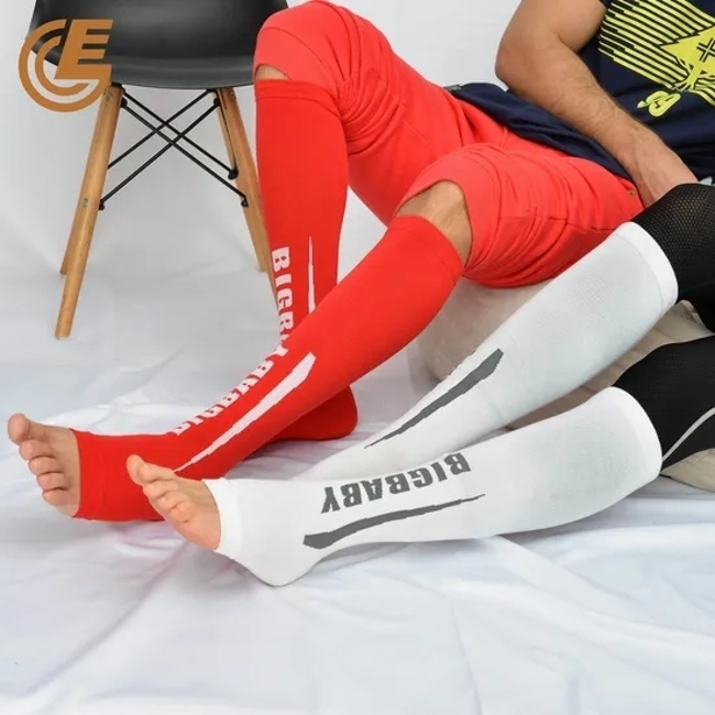 Custom Grip Socks Protector Calf Compression Breathable Shin Guards Soccer Sleeve