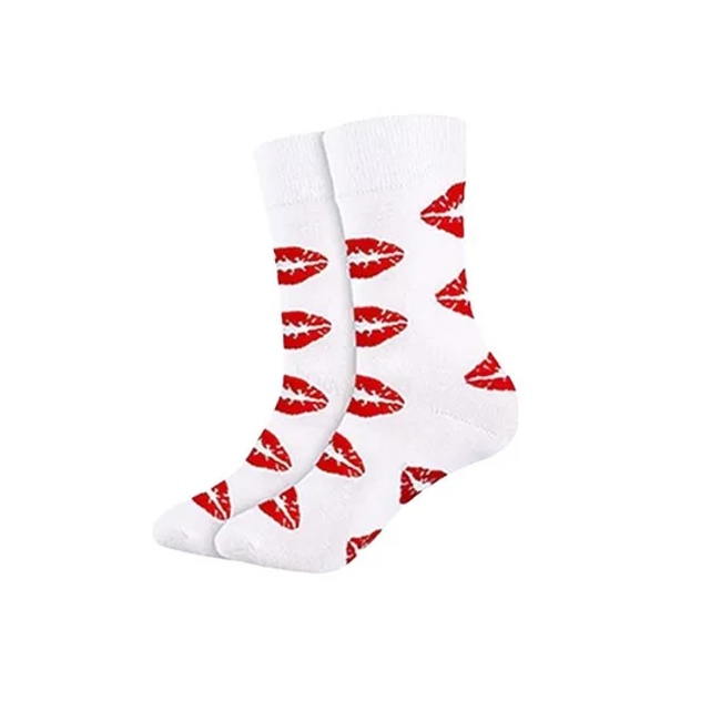 Customize All Sorts of Fashion Sock Lip Sock Valentine Sock in Many Designs, Colors, and Material