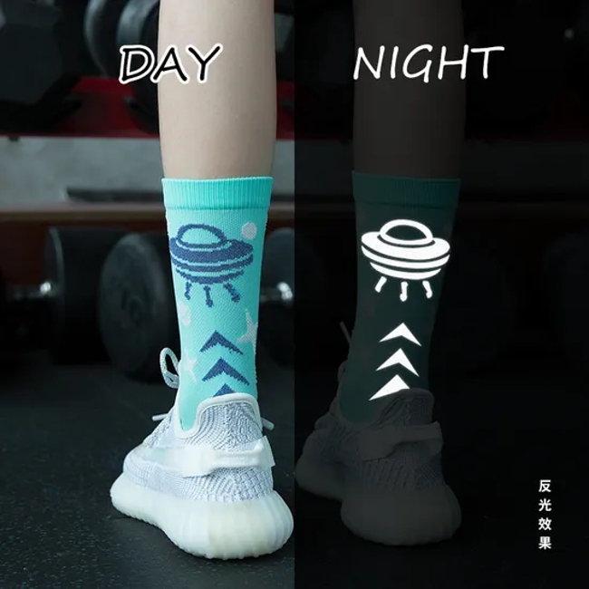 Gym Street Wear Sport Stocking School Children Custom Manufacturer Lady Luminouscasual Dress Outdoor Trail Hiking Hiker with Light Breathable Running Men Sock
