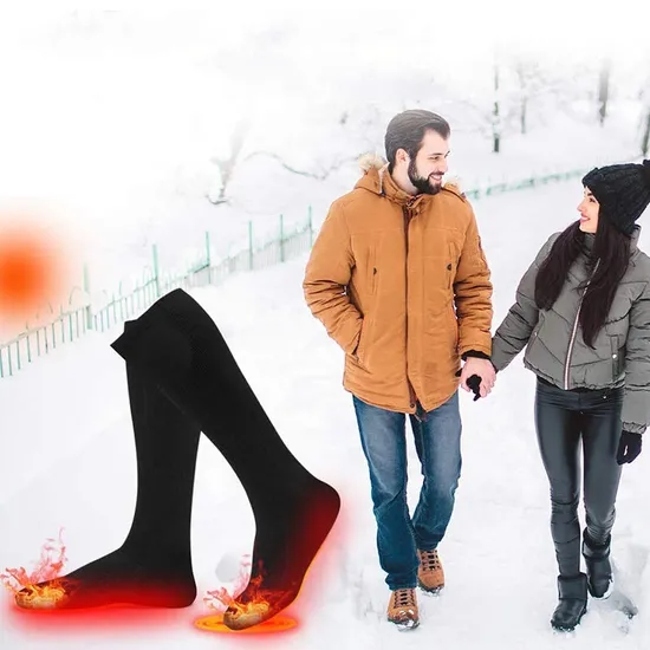 Enerup Cotton Sports Long Electric Heated Socks Winter Socks