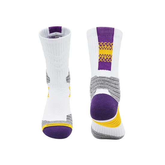 Gy9-3367 #High Elastic Sports MID-Calf Basketball Socks for Adults