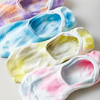 Stylish Breathable Cotton No Show Socks with Tie Dye Design