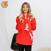 Qlm-320-3 Red Christmas Spandex New Year Compression Sports Socks for Woman