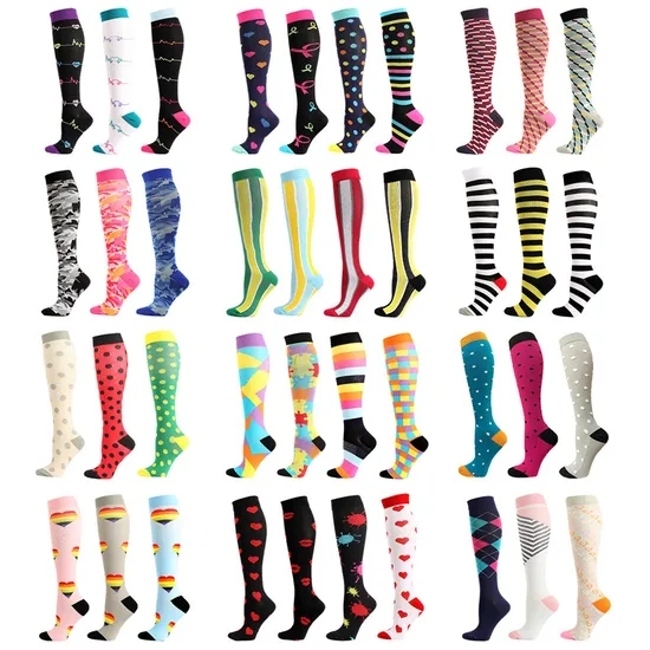 Professional Pressure Calf Cports Running Marathon Men and Women Long Tube Fitness Cycling Cross-Country Mountaineering Function Compression Socks