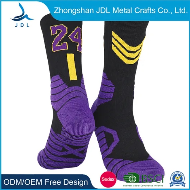 Wholesale Compression Men Fuzzy Half Terry Letter Elite Athletic Athletic Custom Stockings Basketball Sports with Logo