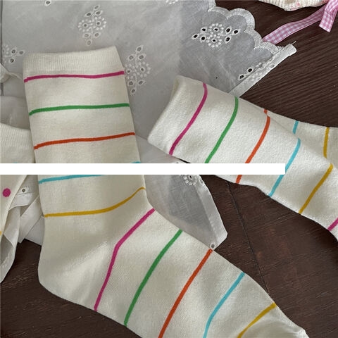Autumn Colourful Polka Dot Women s Socks Absorb Sweat Casual Cotton Socks Crew Socks For Wholesale
