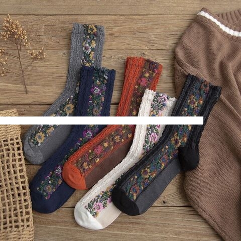 Top Quality Japanese Heavy Combed Cotton Breathable Anti odor Socks Unisex Four Seasons Casual N Chunk Thread Knitted Crew Socks