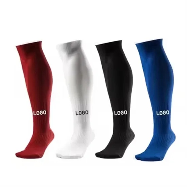Custom Anti Slip Football Logo Compression Sports Packaging Brand Grip High Quality Soccer Socks