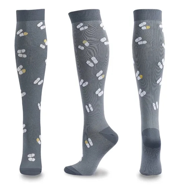 Compression Low Price Custom Unisex Wholesale Cotton Over High Sport Socks