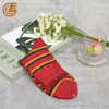 Qlm-107-1 Jacquard Knit Sweat-Wicking Compression Stripe Socks for Women